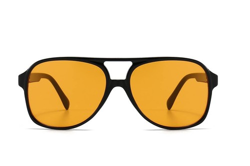 Vintage Piloten Sonnenbrille für Damen Herren 70er Brille Retro Oversized Gelb L... - Bild 2 von 7
