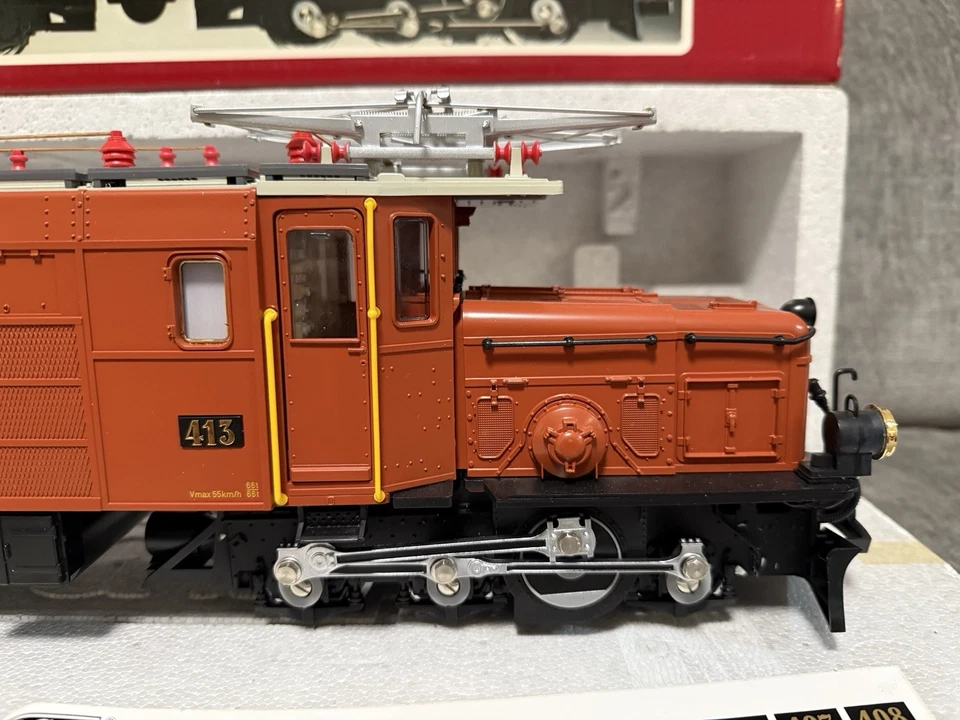 LGB G Scale 2040 Rhb Ge 6/6 Rhaetian Brown Electric Crocodile #413 LN/OB - Image 2 of 4
