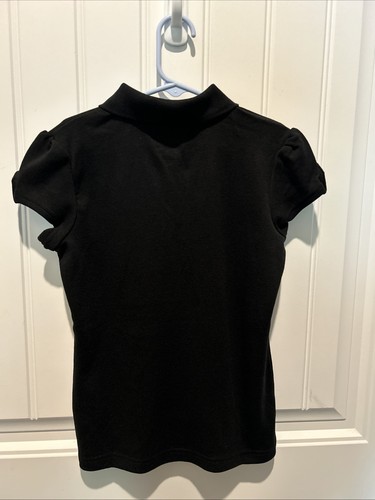 Children’s Cat & Jack Short Sleeve Polo Shirt Size S (6-6X) Girls Black NWT - Picture 2 of 6