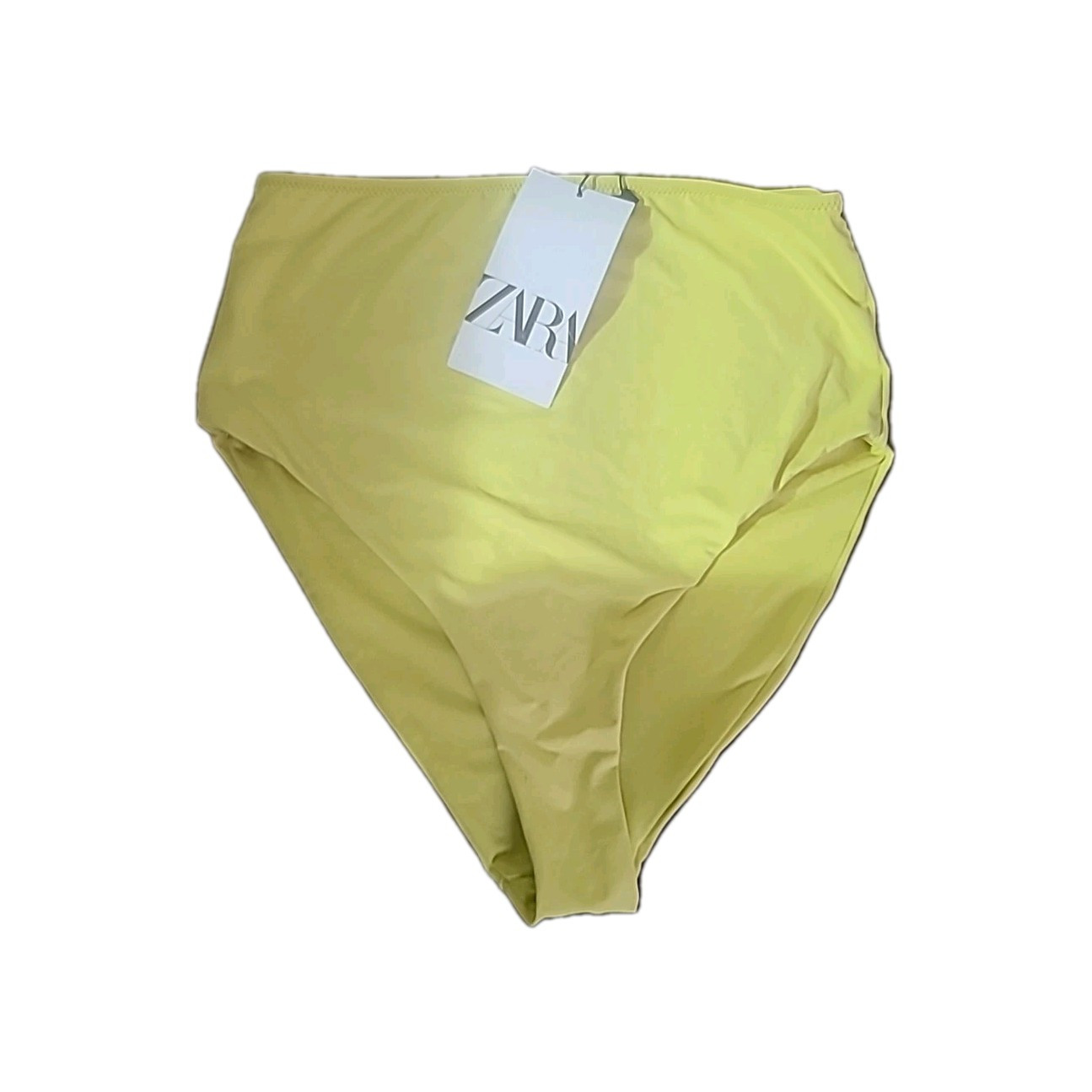 ZARA bikini High-waist size M 2856 049 Olive Green Yellow | eBay