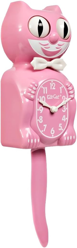 Kit-Cat Klock® Kit Satin Rose Édition Limitée - Horloge Chat Rétro Iconique avec Movi - Photo 2/4
