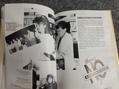 1991 St Marys WV High School Yearbook Purple Gold Theres No Mistaking It Vtg - Picture 5 of 7