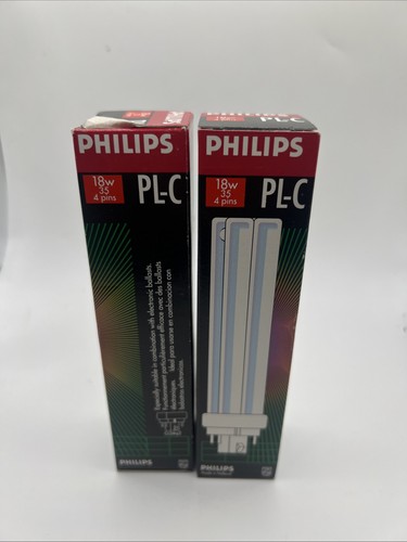 New Philips PL-C 18W 4 Pin Compact Fluorescent Bulbs Lamps- LOT Of 10 - Picture 3 of 3