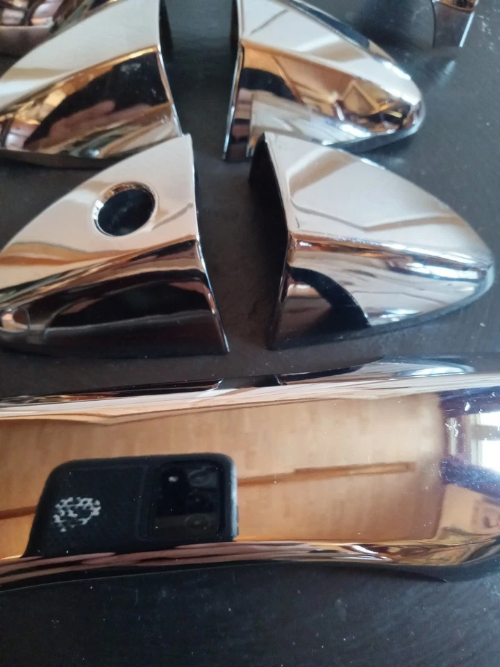 NOS Set of Six pcs 2016 TOYOTA COROLLA  Exterior Chromed Adhesive Door Handles - Imagem 3 de 4
