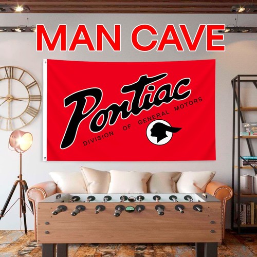 Pontiac Racing 3 x 5 Fuß Banner Flagge GTO Firebird Trans Am Garage Mechaniker Höhle - Bild 9 von 16