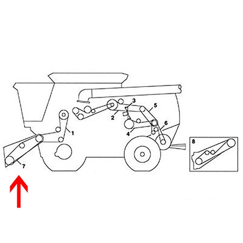 H157732 Vari-Drive Belt Fits John Deere Combine Feeder 9650STS COB40-0719
