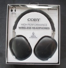 COBY BLUETOOTH WIRELESS HEADPHONES with built-in microphone