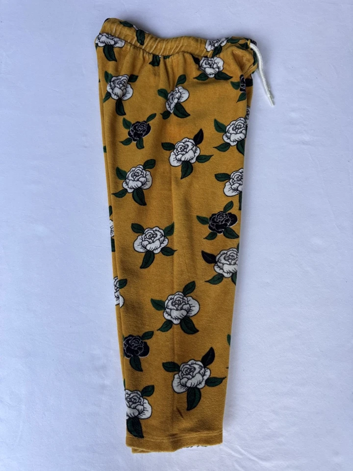 MINI RODINI Amarillo Rosa Terciopelo Pantalones Niñas Pantalones EU 104/110 3-5 Años Foto 3 de 4