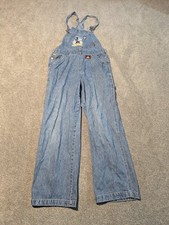 Vintage Mickey Mouse Overalls Womens Medium Embroidered Denim Jean 90s Bibs