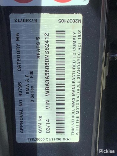 BMW 3 SERIES F30/F31 02/12-07/15 ALTERNATOR 320I/328I 2.0T N20 OE 12317605478 - Picture 11 of 12