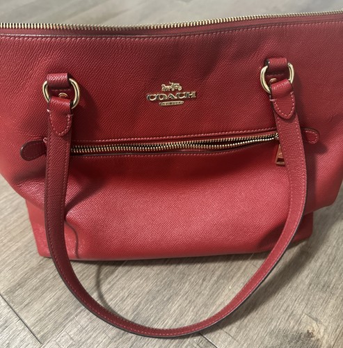 Coach Gallery Tote Women's Leather Handbag - Red (79608)