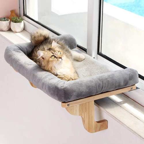 Zakkart Cat Perch for Window Sill with Bolster - Orthopedic Hammock Design with - Picture 12 of 12