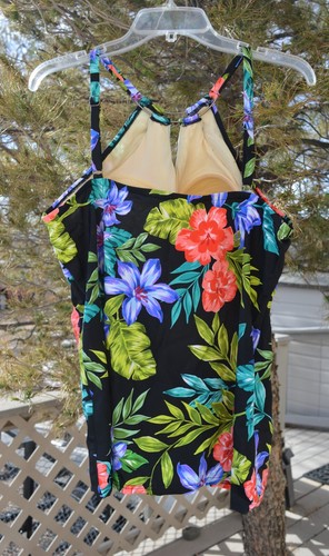 Size 18 Woman's Ruby Ribbon Bali Tankini Swim Top #1601 Tropical Delight Floral - Picture 13 of 21