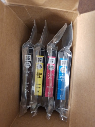 Epson 288XL BK/C/M/Y High Yield, 4/Pack (T288XL-XCS) New Open Box - Picture 3 of 3