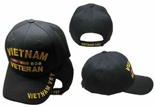 VIETNAM VETERAN Hat Deluxe Low Profile Adjustable Cap One size fits all Black