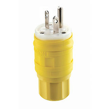 Leviton 14w33 20 Amp 125 Volt Nema 5-20p 2p 3w Plug Straight Blade Ind...