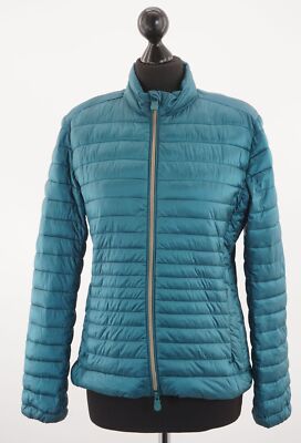 Save the Duck Plumtech Damen Steppjacke Jacke M (2) grün petrol leicht kurz A700