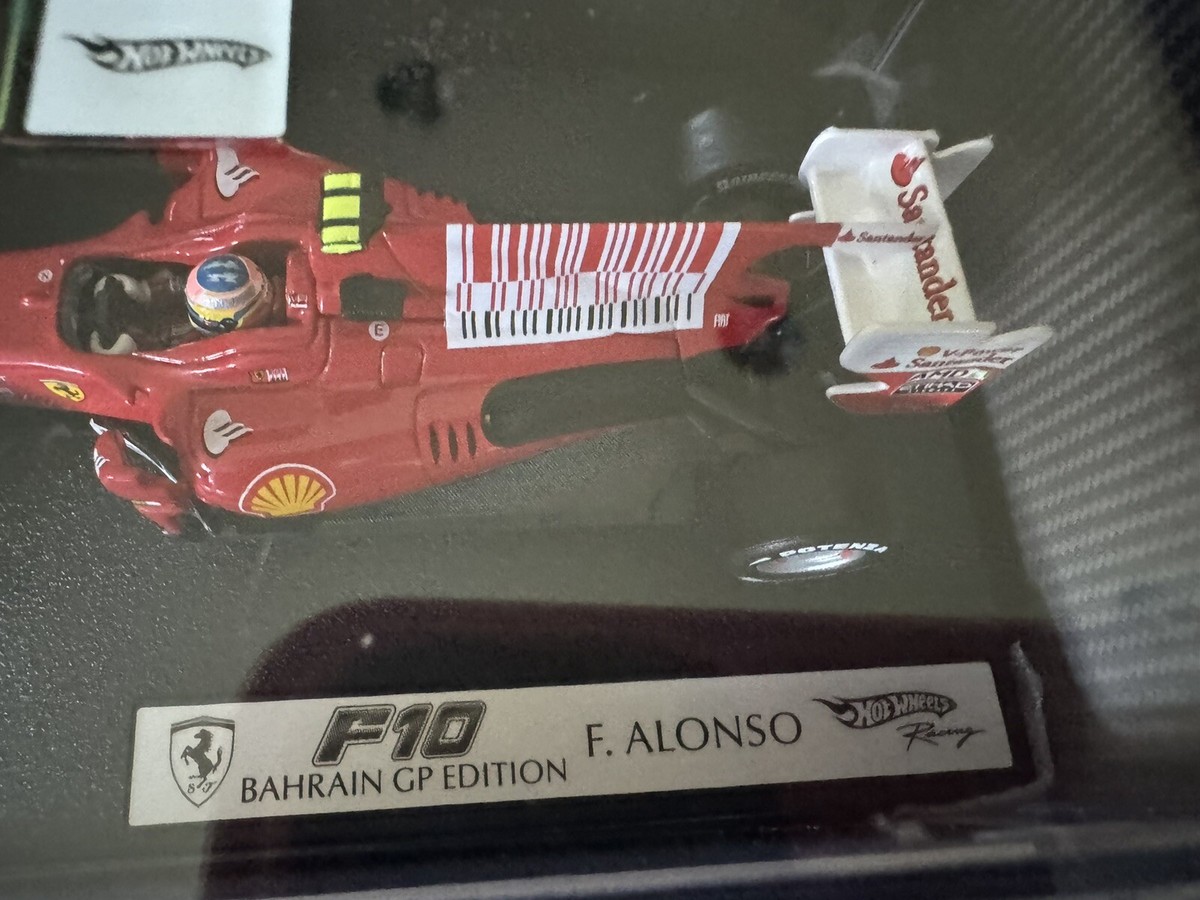 Rare - Hot Wheels Racing Model 2010 - Ferrari F10 Alonso Bahrain