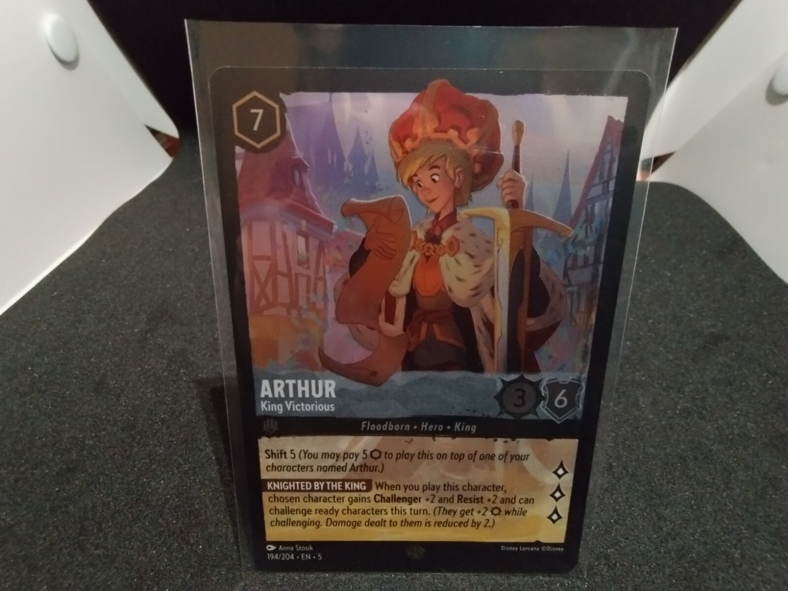 Disney Lorcana Arthur King Victorious 194/204 Cold Foil Shimmering Skies NM