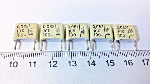 5 Stück Kondensator MMK Metallisiertes Polyester 0,082 uF 10% 100 V Folienkondensator Neu - Bild 4 von 6