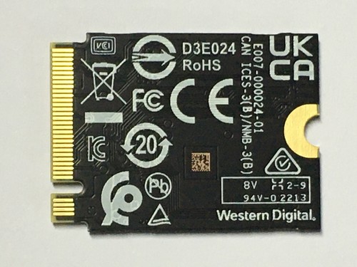 WD 512GB M.2 2230 SSD NVMe PCIe4x4 SN740 For Steam Deck ASUS ROG Ally Surface pr - Picture 5 of 8