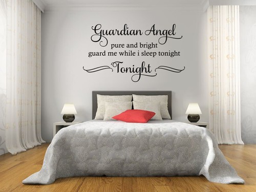 Guardian Angel Wall Art Sticker, Quote, Vinyl Decal, PVC Transfer - Picture 2 of 4