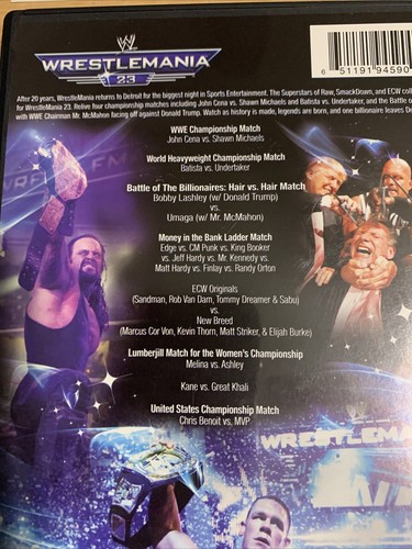 WWE - Wrestlemania 23 Collectors Tin(DVD,2007,2-Disc)Authentic Release - Picture 5 of 10