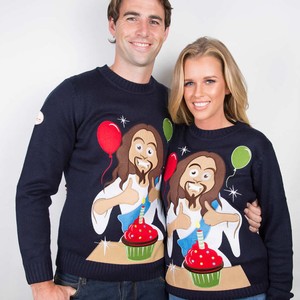 Funky-Christmas-Jumpers-Sweater-Unisex-Couples-Funny-Jesus-Santa-Toilet