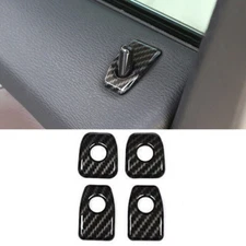 For BMW X5 X6 F15 F16 2014-18 ABS Carbon Fiber Door Buckle Protection Frame Trim