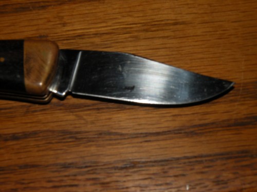 VINTAGE BROWNING 3018F2 LONGHORN 2 BLADE FOLDING KNIFE & ORIGINAL LEATHER SHEATH - Picture 12 of 17