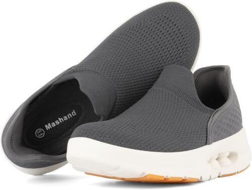 Women's Slip Wide Toe Box Walking Shoes Sneakers Women Lightweight Arch Gray 6 - Picture 4 of 7