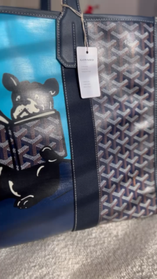 NEW Goyard Villette Tote Bag MM In Navy Blue Travel Bag | eBay