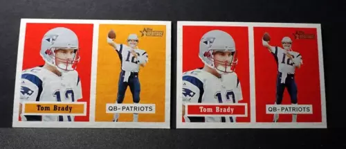 2- Pack 2002 Topps Heritage Tom Brady #50 (Black and Red)