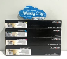 Lexmark C950X2YG C950X2CG C950X2MG C950X2KG Genuine Extra High Yield Toner Set