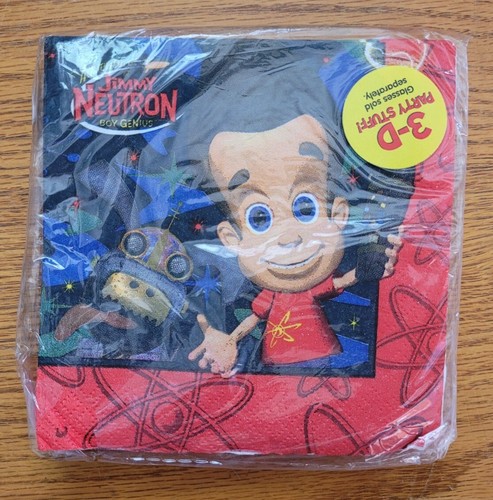 Lot of 4 Packs of Jimmy Neutron Boy Genius Themed Birthday Napkins - Picture 3 of 4