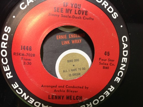Larry Welch - Father Sebastian / If You See My Love - 7" 45 RPM Vinyl Record - Picture 3 of 3