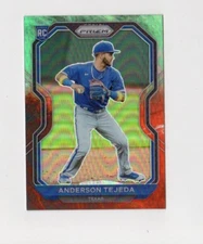 2021 Prizm Baseball Anderson Tejeda RC #9 Cosmic Haze Prizm Texas Rangers