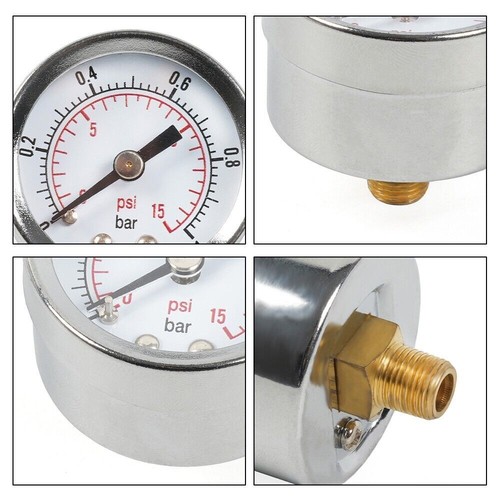 For Holley 12-803 2 Port 4 1/2 to 9 PSI Carburetor Fuel Pressure Regulator Gauge - Picture 8 of 9