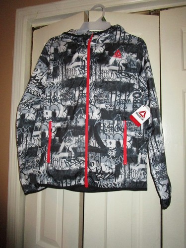 Reebok Big Boys  Full Zip Black Hoodie Jacket NWT M Medium 8 - Bild 1 von 4