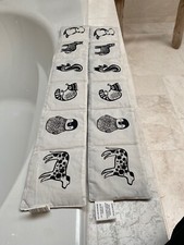 WEE GALLERY 2 Quilted Cotton Pram/Baby Carriage Bolsters; B W Animals 2011 Ret.