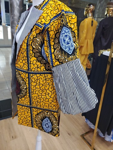 Women African Print Jacket Dashiki Traditional Top Dress Medium/large - Picture 6 of 12