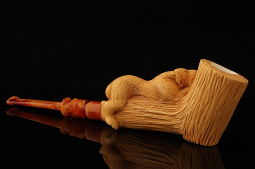 Tiger Block Meerschaum Pipe by Kenan with fitted case 14947 - Picture 10 of 10