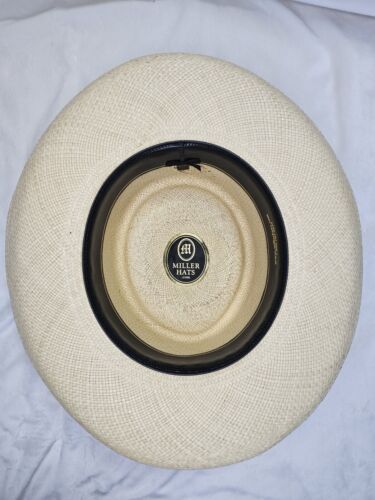 Miller Hats Size 7 Bailey Rockett Straw Hand Made USA Gambler Rim - Picture 10 of 12