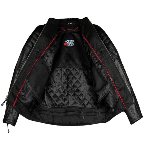 Men's REVOLT Natural Premium Buffalo Leather Motorcycle Jacket Vented Flexible - Picture 17 of 30