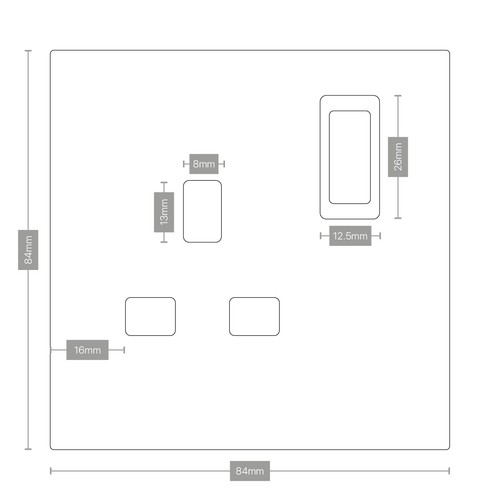 Plain Coloured Vinyl Skin UK Plug Socket Sticker Bedroom Living Room Decor - Picture 11 of 16