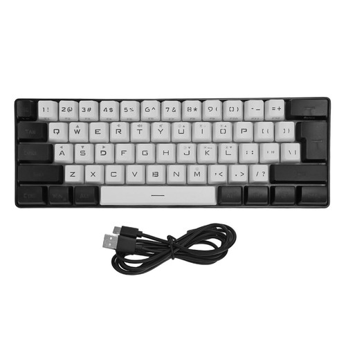G61 Mini RGB Keyboard LED Backlight 61 Keys Ergonomic Mechanical Feeling Wired - Picture 4 of 12