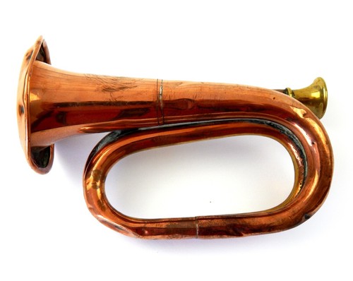 Antique English Hunting Horn Bugle in Copper and Brass - Great Patina - Picture 3 of 7