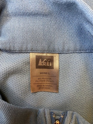 REI Herren Large Langarm Half 1/2 Zip Shirt Wander Pullover Baselayer - TOP - Bild 4 von 5