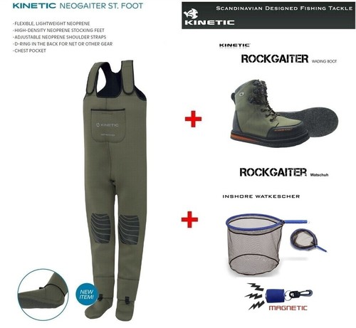 Pantalones de neopreno Stocking Foot talla XXL + RockGaiter 46/47 + Watkescher - Imagen 1 de 5