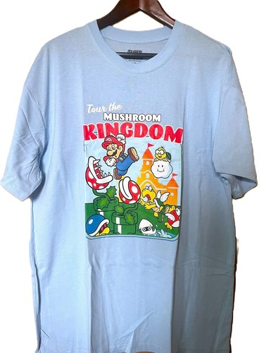 Super Mario T-shirt Tour the Mushroom Kingdom graphic tee Men's Size L NEW - Picture 1 of 5